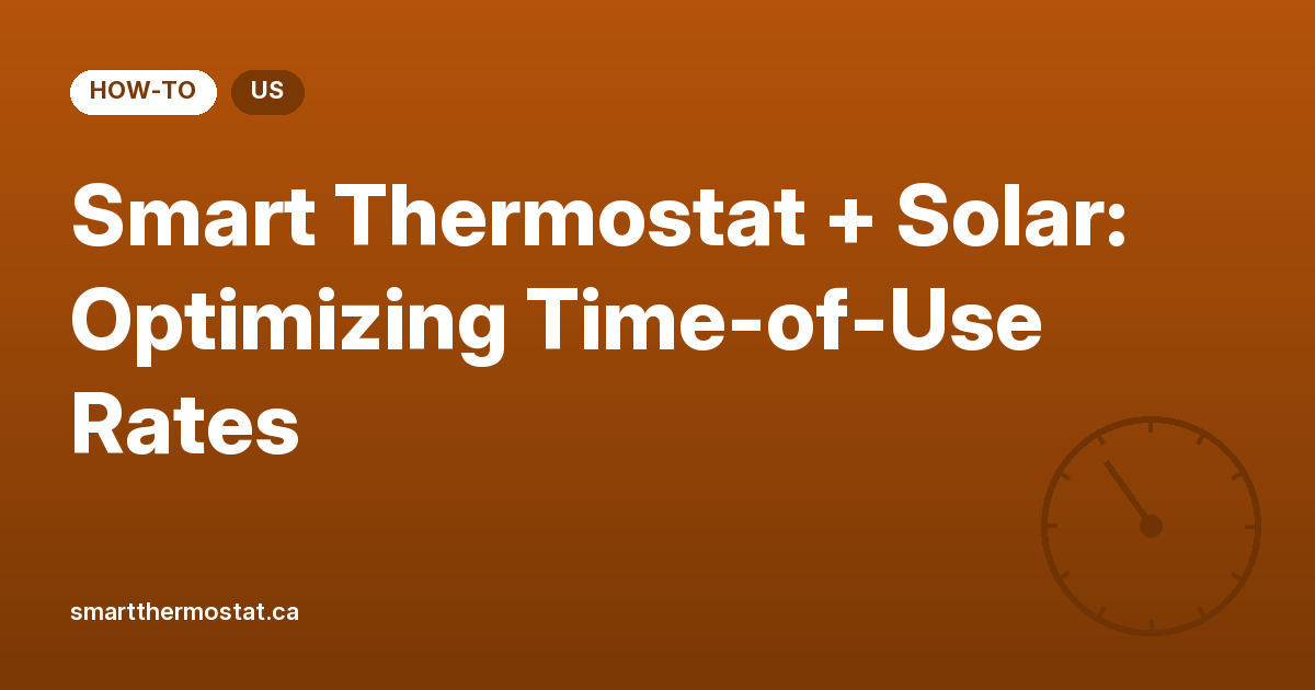 Smart Thermostat + Solar: Optimizing Time-of-Use Rates